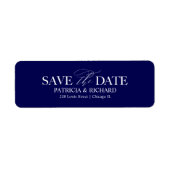 Stijlvol huwelijk sparen het adres van de DatumTer Etiket (Voorkant)