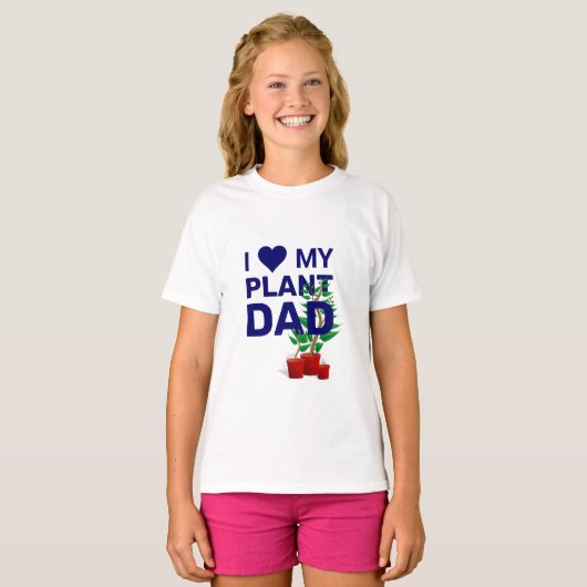 Stijlvol I hou van mijn PLANT DAD T-shirt (Voorkant volledig)