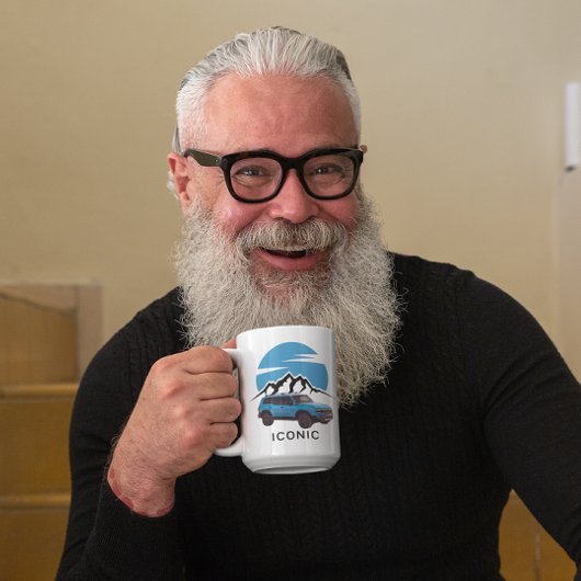 Stijlvol iconisch buitenvoertuig koffiemok