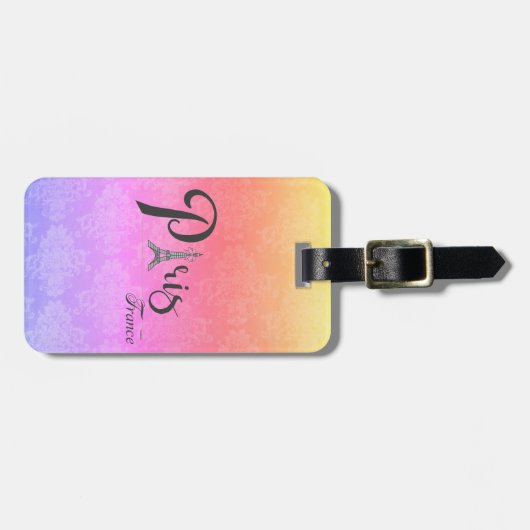 Stijlvol in de Eiffeltoren van Parijs Bagagelabel (Voorkant horizontaal)