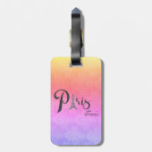 Stijlvol in de Eiffeltoren van Parijs Bagagelabel (Achterkant verticaal)