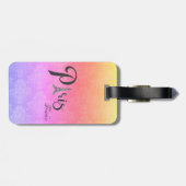 Stijlvol in de Eiffeltoren van Parijs Bagagelabel (Achterkant horizontaal)