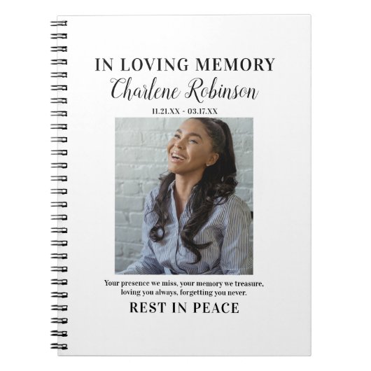 Stijlvol in liefdevol geheugen | Foto Memorial Gue Notitieboek (Voorkant)