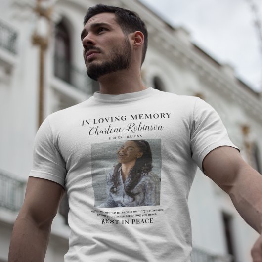 Stijlvol in liefdevol geheugen | Foto Memorial T-S T-shirt