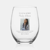 Stijlvol in liefdevol geheugen | Foto Memorial Wijnglas Zonder Voet (Voorkant)