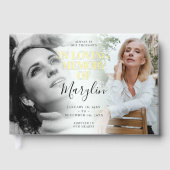 Stijlvol in liefdevol geheugen voor & na foto gastenboek (Voorkant)