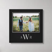 Stijlvol Initiaal Editable Color Wrapped Canvas (Voorkant)