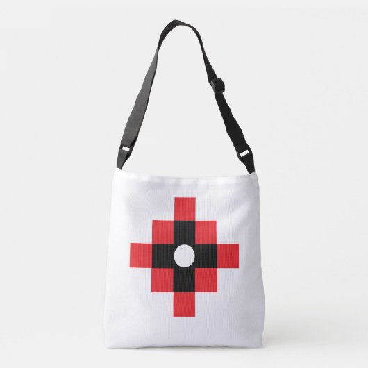 Stijlvol Inka Cross Geometric Design Crossbody Tas (Achterkant)