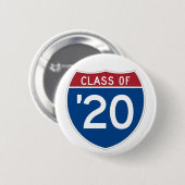 Stijlvol interstatenteken | Klasse 2020 Ronde Button 5,7 Cm (Voorkant /achterkant)