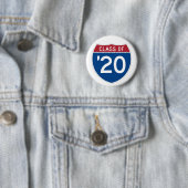Stijlvol interstatenteken | Klasse 2020 Ronde Button 5,7 Cm (In situ)