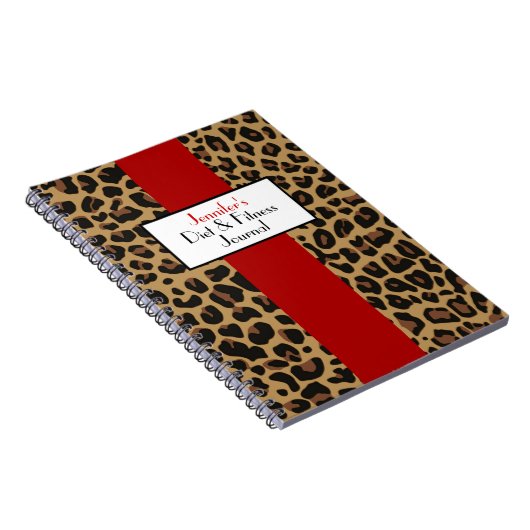 Stijlvol Jaguar Fur Pattern Custom Journal Notitieboek (Rechterzijde)