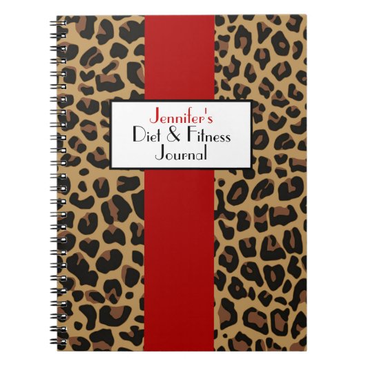 Stijlvol Jaguar Fur Pattern Custom Journal Notitieboek (Voorkant)