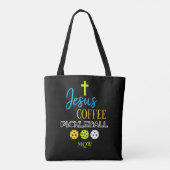 Stijlvol JESUS Coffee Pickleball Tote Bag (Achterkant)