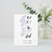 Stijlvol Jumping Jumper Horse Briefkaart (Staand voorkant)