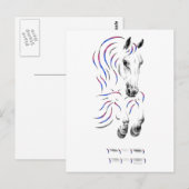 Stijlvol Jumping Jumper Horse Briefkaart (Voorkant / Achterkant)