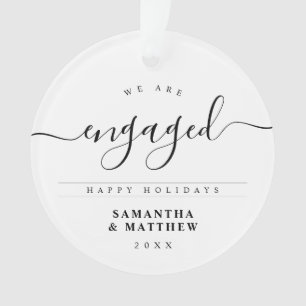 Stijlvol kalligrafie schrift verlovingsaankondigin ornament
