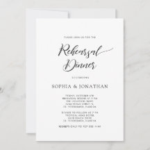 Stijlvol kalligrafie zwart-wit repetitief diner