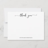 Stijlvol kalligrafiescript Dank u Stationery Notitiekaartje (Voorkant)
