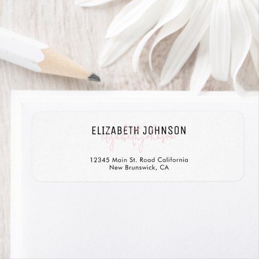 Stijlvol kalligrafiescript Eenvoudig meisjesroze l Etiket (Insitu)