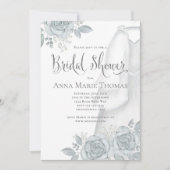 Stijlvol kalligrafiescript Elegant Wedding Gown Kaart (Voorkant)