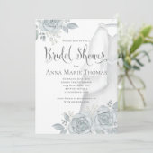 Stijlvol kalligrafiescript Elegant Wedding Gown Kaart (Staand voorkant)