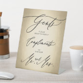 Stijlvol kalligrafiescript Gents Cigar Bar Wedding Reclamebord Met Voetstuk (Insitu)