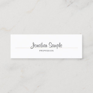Stijlvol kalligrafiescript Gold Plain Luxe Trendy Mini Visitekaartje