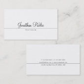 Stijlvol kalligrafiescript met minimalistische wee visitekaartje (Voorkant / Achterkant)