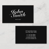 Stijlvol kalligrafisch deeg visitekaartje (Voorkant / Achterkant)