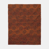 Stijlvol kankerteken op Mahogany Decor Fleece Deken (Voorkant)