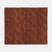 Stijlvol kankerteken op Mahogany Decor Fleece Deken (Voorkant (Horizontaal))