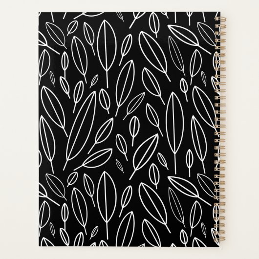 Stijlvol kantoor zwart wit planner (Achterkant)