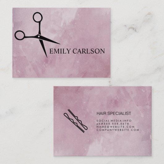 Stijlvol Kapper Visitekaartje (Voorkant / Achterkant)