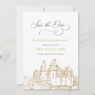 Stijlvol kasteel eens upon een tijd sprookjeshuwel save the date