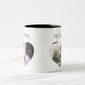 Stijlvol | Kat | Hart Photo Two-Tone Koffee Tweekleurige Koffiemok (Center)