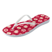 Stijlvol Kerst Feestdagen Decoratiepatroon Teenslippers (Schuin)