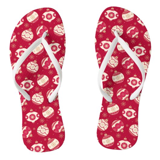 Stijlvol Kerst Feestdagen Decoratiepatroon Teenslippers (Voetbed)