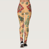 Stijlvol kerstboom juweel patroon leggings (Achterkant)