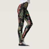 Stijlvol kerstboomgaard Jewel Pattern Black Leggings (Rechts)