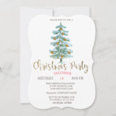 Stijlvol kerstboomkerstgezelschap kaart (Voorkant)
