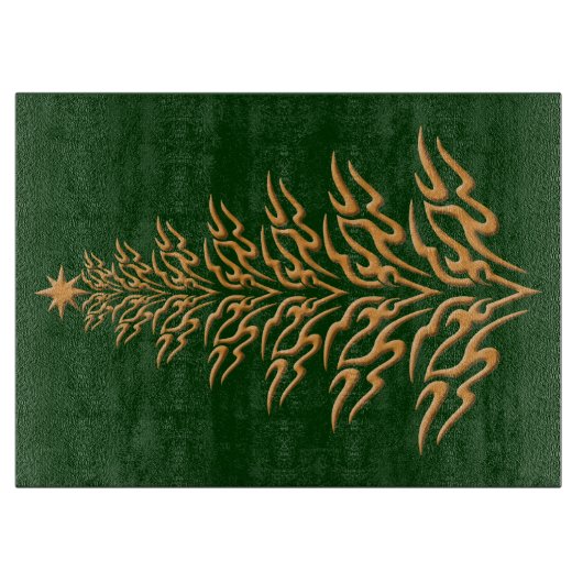 Stijlvol kerstboomknipbord snijplank (Voorkant)