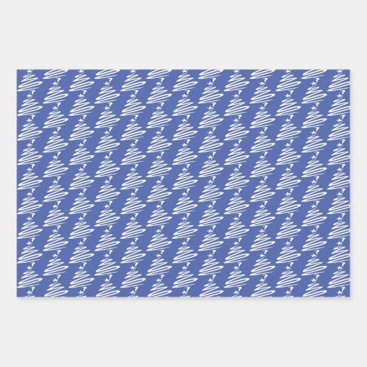 Stijlvol kerstboomontwerp inpakpapier vel (Voorkant)