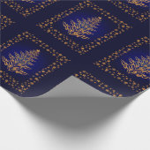 Stijlvol kerstboompapier en stars-omslagpapier cadeaupapier (Hoek)