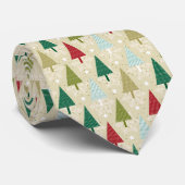 Stijlvol kerstboompatroon stropdas (Opgerold)