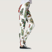 Stijlvol kerstboomschildervlek wit leggings (Rechts)
