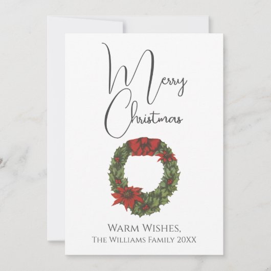  stijlvol kerstfeest feestdagenkaart (Voorkant)