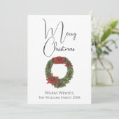  stijlvol kerstfeest feestdagenkaart (Staand voorkant)