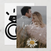 Stijlvol kerstfeest | Minimaal fun Couple Photo Me Kaart (Voorkant / Achterkant)