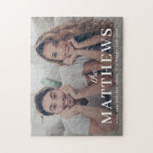 Stijlvol kerstfeest | Minimale naam Fun Couple-fot Legpuzzel (Verticaal)