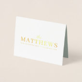 Stijlvol kerstfeest | Modern Sage Green Couple Fot Folie Kaarten (Voorkant)